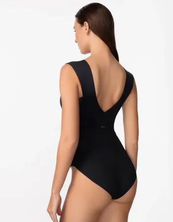 Цял бански без банели в черен цвят PURE FOAM