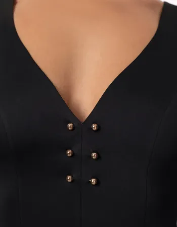 Цял бански без банели в черен цвят PURE FOAM