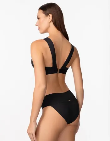 Бански горна част без банели в черен цвят PURE FOAM