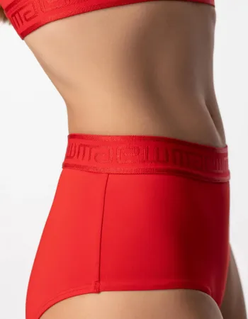 Бански долна част в червен цвят Zipper