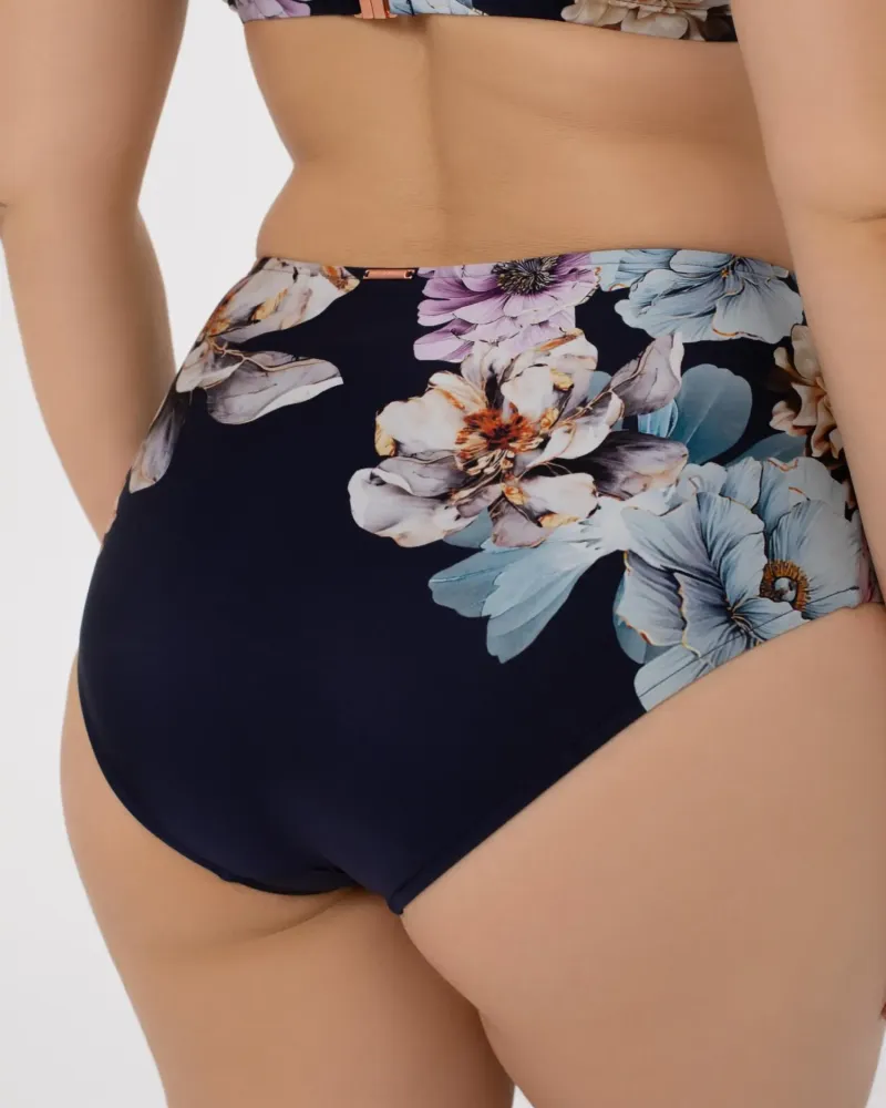 Бански долнище с висока талия Midnight Bloom