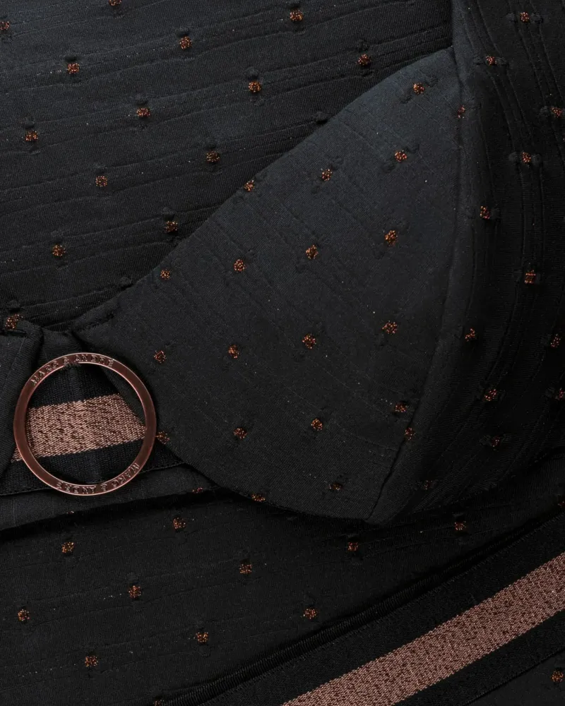 Горнище на бански с ниско изрязани чашки и банели Gilded Star