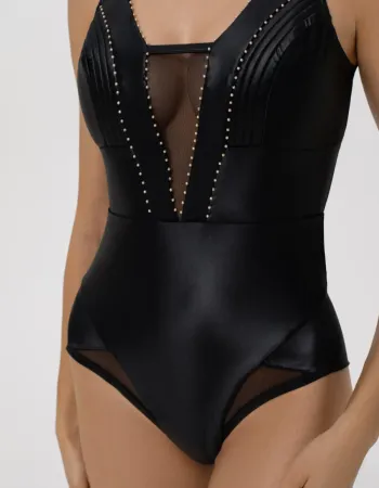 Черен цял бански с дълбоко деколте Black Couture Черен цял бански с дълбоко деколте Black Couture