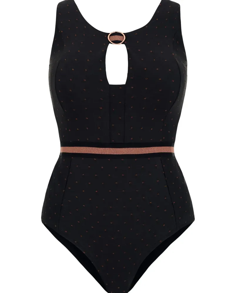 Цял бански с изрязан гръб Gilded Star