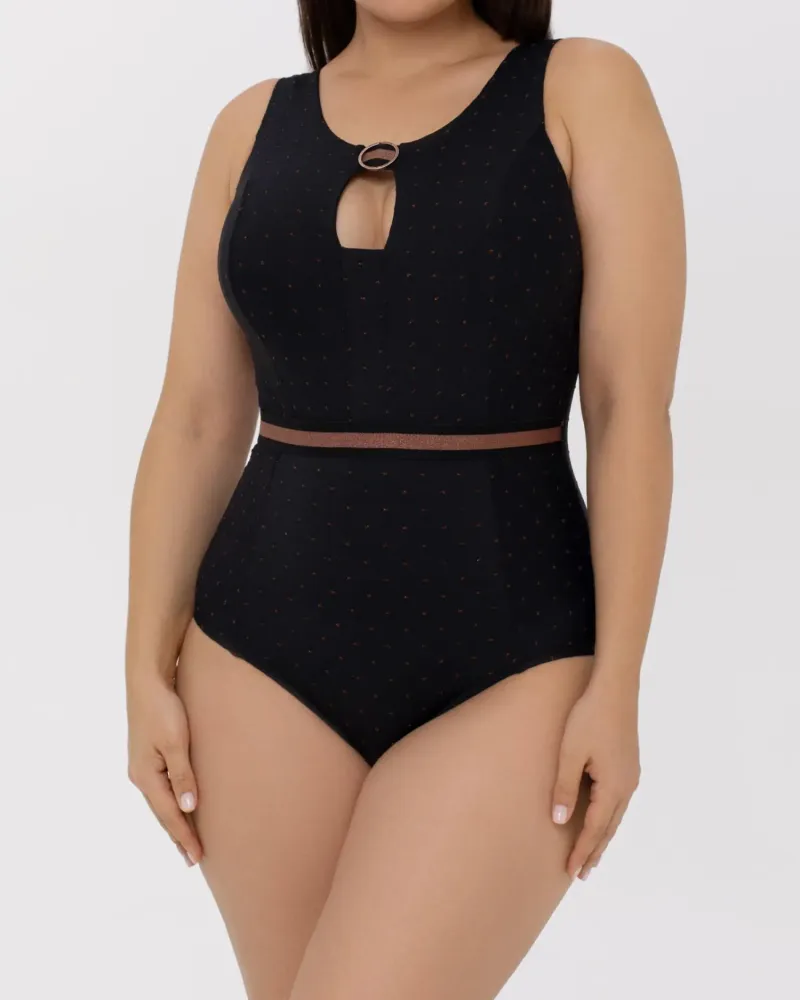 Цял бански с изрязан гръб Gilded Star