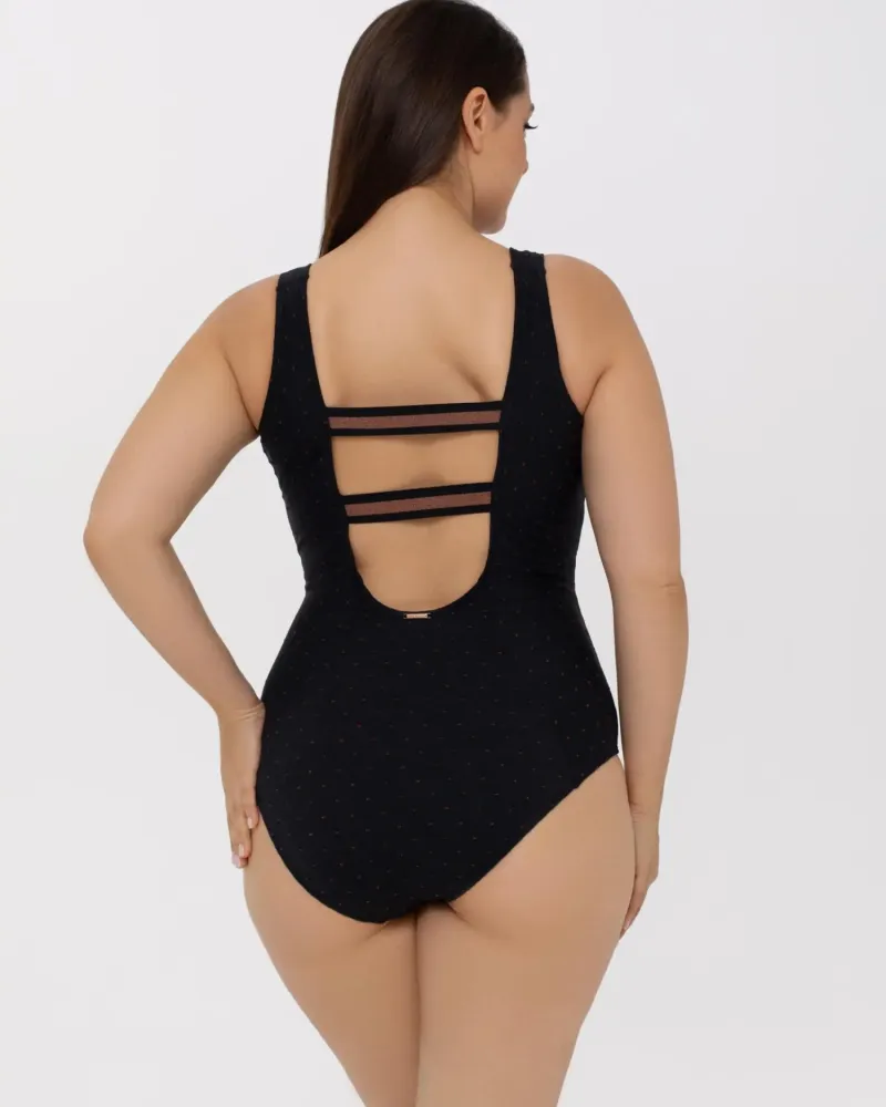 Цял бански с изрязан гръб Gilded Star