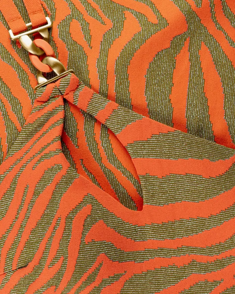 Асиметричено изрязан цял бански Bright Glow