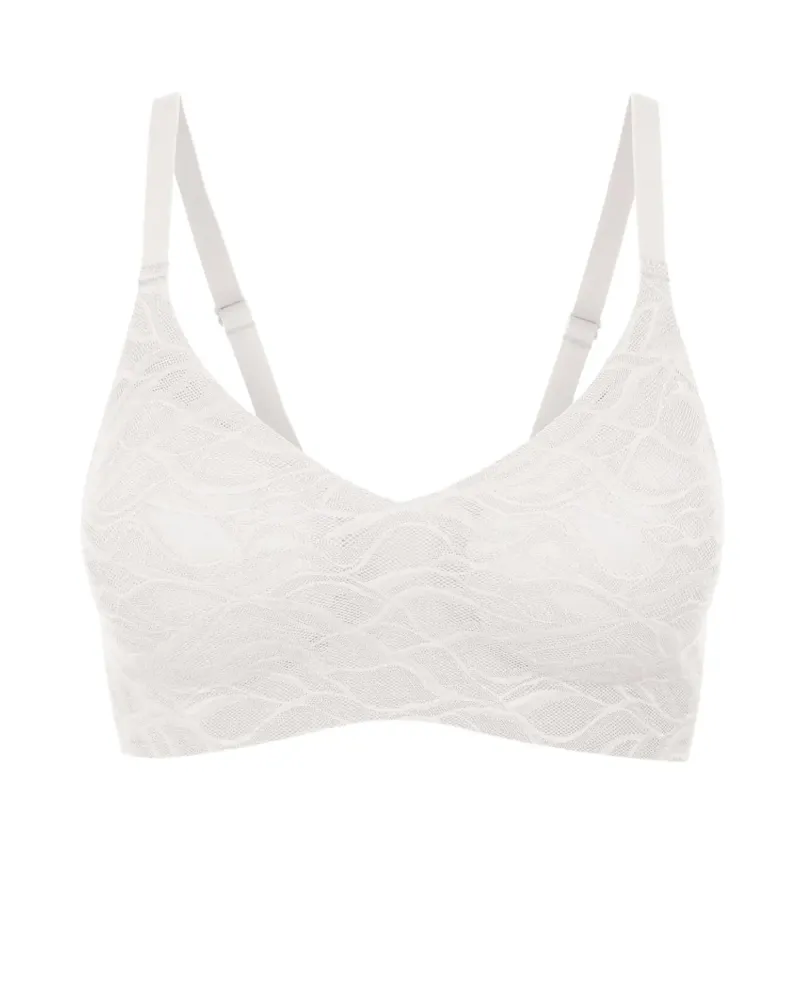Бял сутиен без банели Lacy Skin