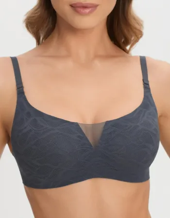 Сив елегантен сутиен без банели Lacy Skin Сив елегантен сутиен без банели Lacy Skin