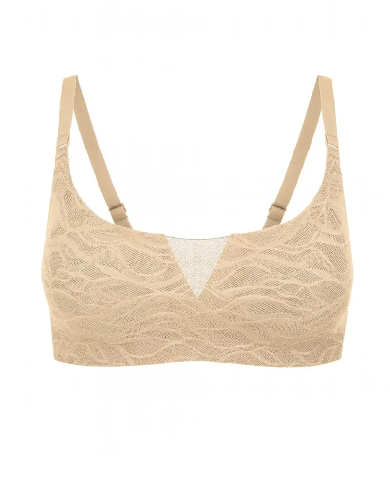 Елегантен безшевен сутиен без банели Lacy Skin