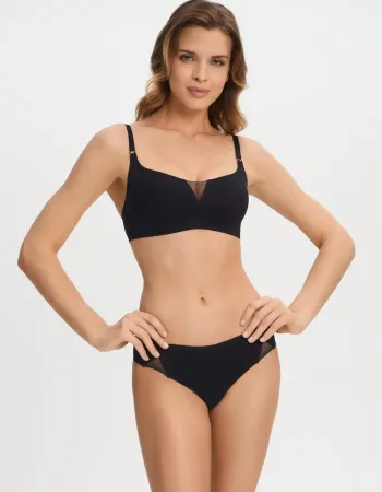 Елегантен черен безшевен сутиен без банели Lacy Skin Елегантен черен безшевен сутиен без банели Lacy Skin