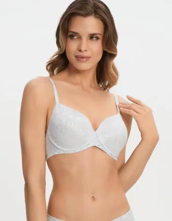 Сутиен с твърди чашки и банели Crystalline Silver