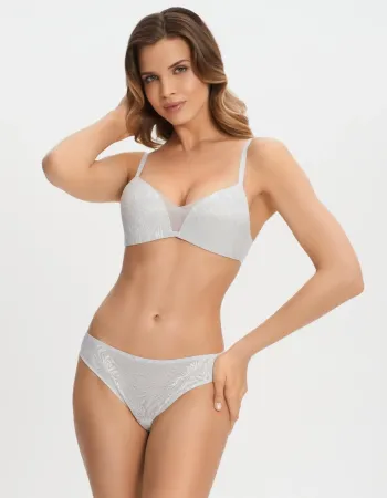 Сутиен с триъгълни чашки без банели Crystalline Silver