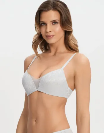 Сутиен с триъгълни чашки без банели Crystalline Silver