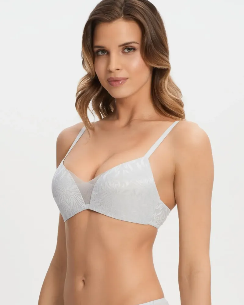 Сутиен с триъгълни чашки без банели Crystalline Silver