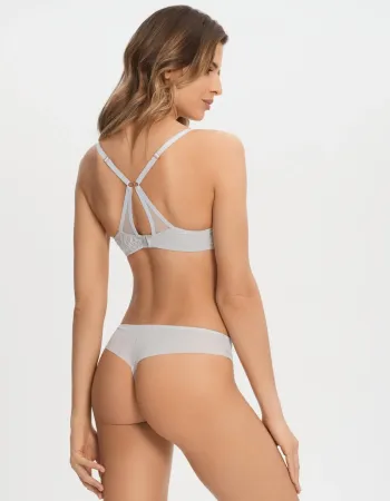 Сутиен с триъгълни чашки без банели Crystalline Silver
