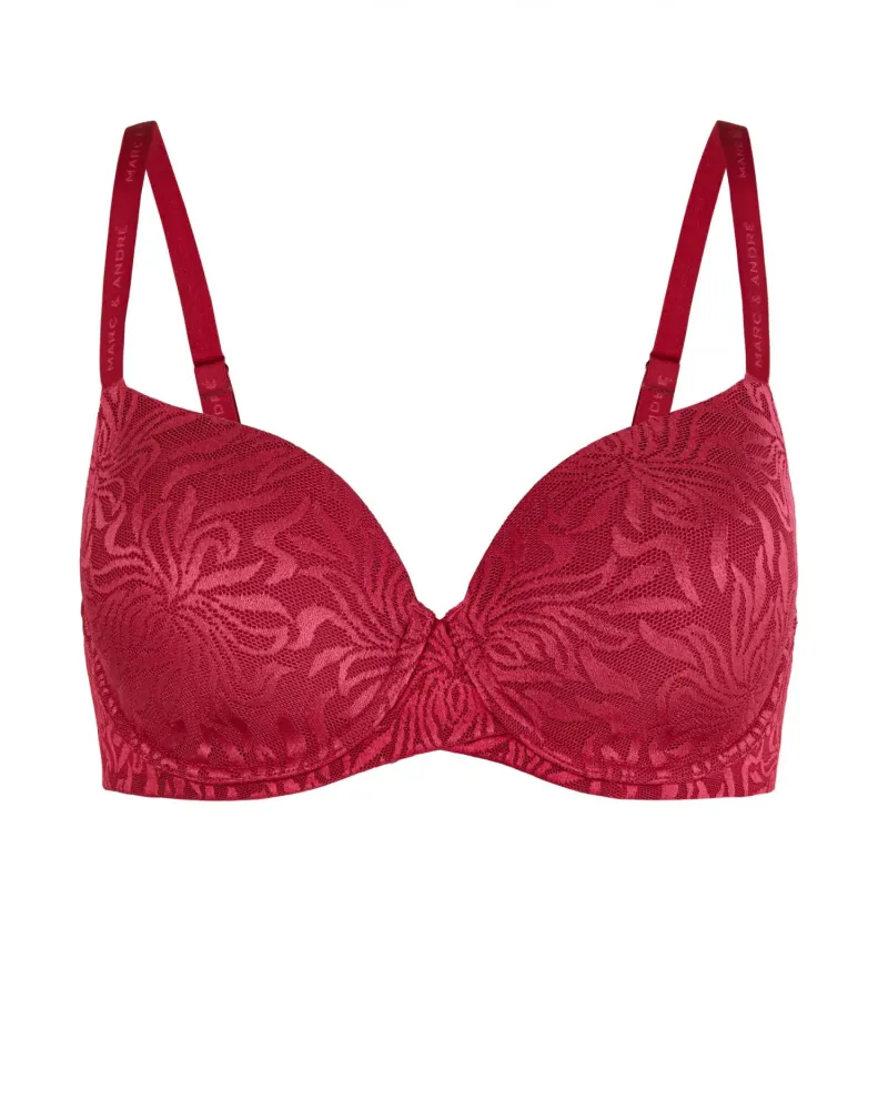 Сутиен с твърди чашки и банели Crystalline Red