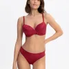 Сутиен с твърди чашки и банели Crystalline Red