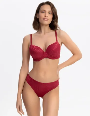 Сутиен с твърди чашки и банели Crystalline Red