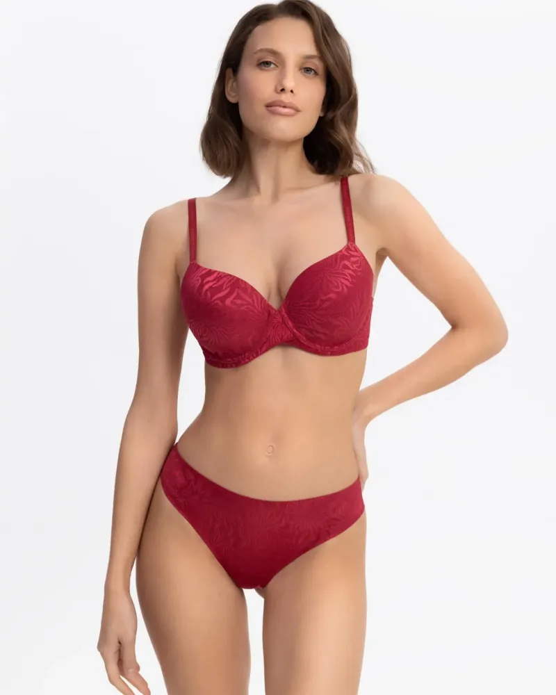 Сутиен с твърди чашки и банели Crystalline Red