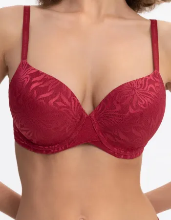 Сутиен с твърди чашки и банели Crystalline Red