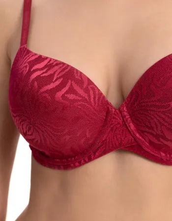 Сутиен с твърди чашки и банели Crystalline Red
