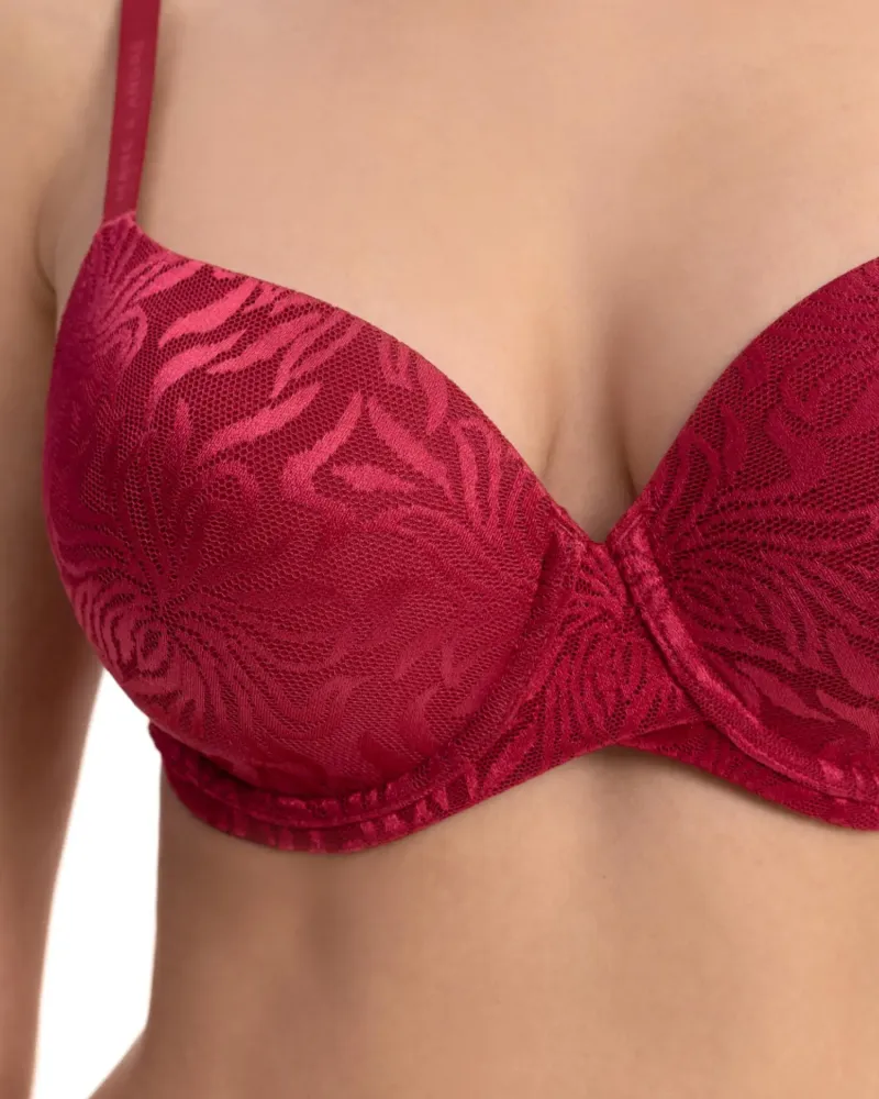 Сутиен с твърди чашки и банели Crystalline Red