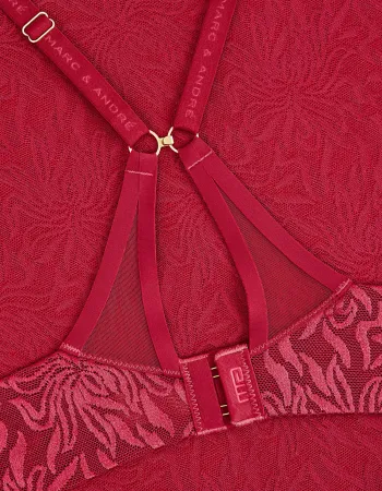 Сутиен с твърди чашки и банели Crystalline Red