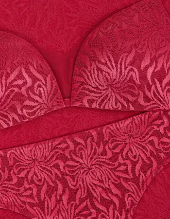 Сутиен с триъгълни чашки без банели Crystalline Red