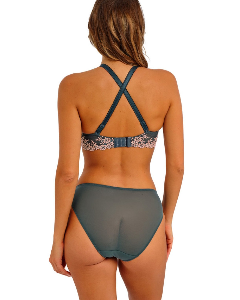 Сутиен с банели и V образно деколте Embrace Lace Dark Slate
