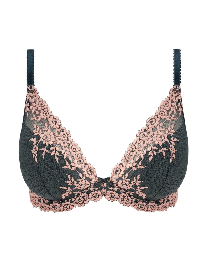 Сутиен с банели и V образно деколте Embrace Lace Dark Slate