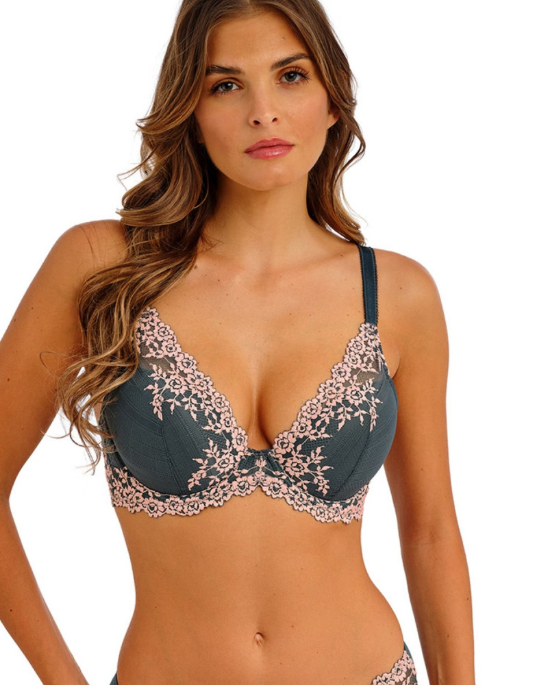 Сутиен с банели и V образно деколте Embrace Lace Dark Slate
